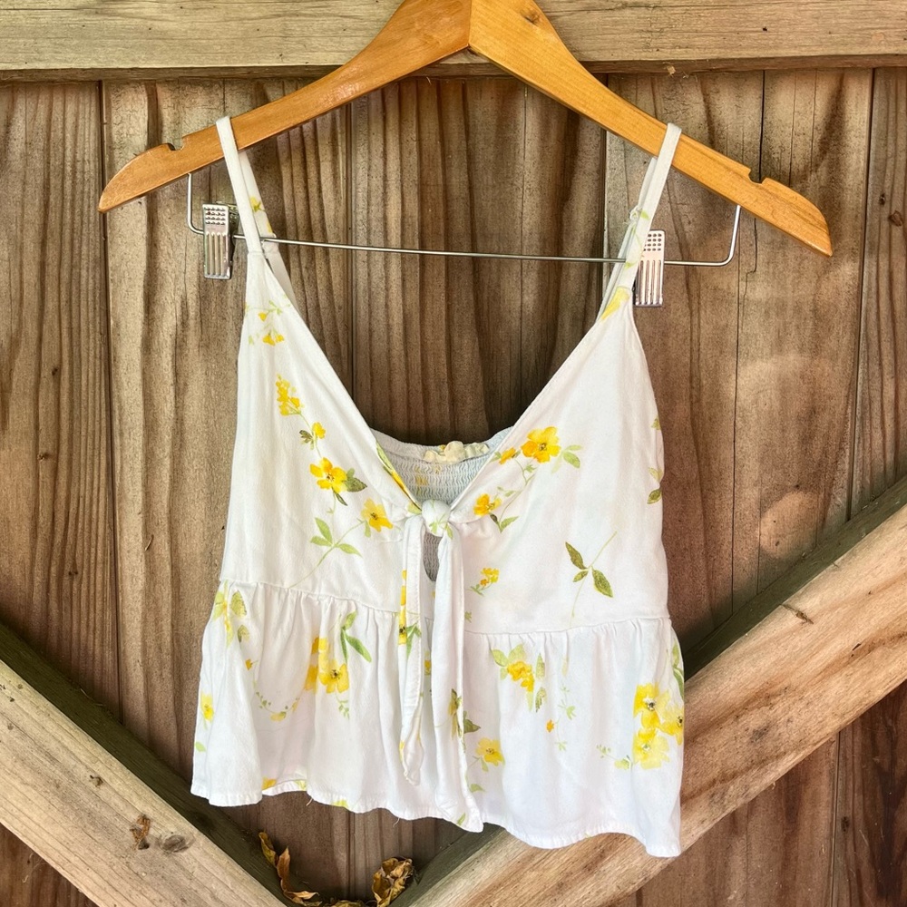 Pacsun Floral Tie Front Top